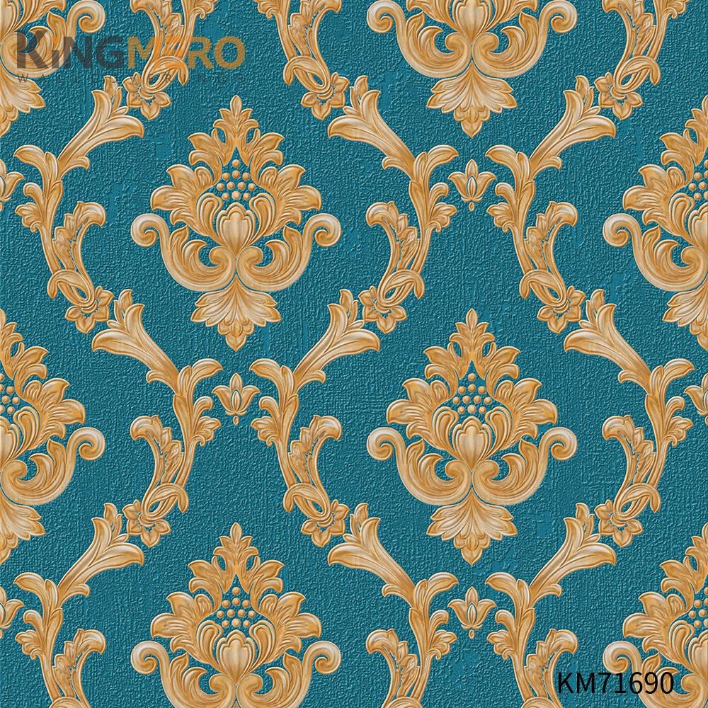 KINGMERO PVC Home Wall Flowers Bronzing Pastoral Manufacturer 0.53*9.5M(±5%) wallpaper retailers Wallpaper SKU:KM71690