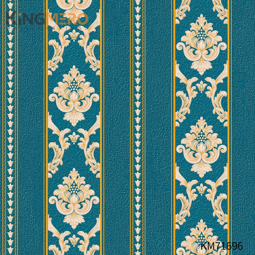 KINGMERO PVC Manufacturer Pastoral Bronzing Flowers Home Wall 0.53*9.5M(±5%) home interior wallpaper Wallpaper SKU:KM71696