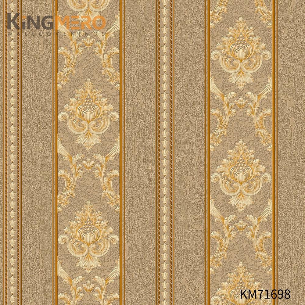 KINGMERO Bronzing Manufacturer Flowers PVC Pastoral Home Wall 0.53*9.5M(±5%) wallpaper for room walls Wallpaper SKU:KM71698
