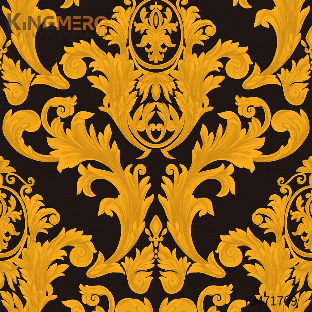 KINGMERO Manufacturer PVC Flowers Bronzing Pastoral 0.53*9.5M(±5%) wallpaper photos Home Wall Wallpaper SKU:KM71709