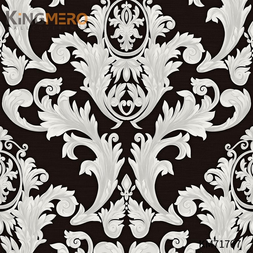 KINGMERO Manufacturer PVC Flowers 0.53*9.5M(±5%) wallpaper for walls decor Home Wall Bronzing Pastoral Wallpaper SKU:KM71707