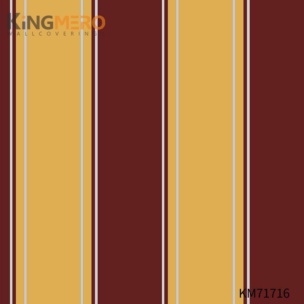 KINGMERO Manufacturer Pastoral Home Wall 0.53*9.5M(±5%) black and red wallpaper for walls Flowers Bronzing PVC Wallpaper SKU:KM71716