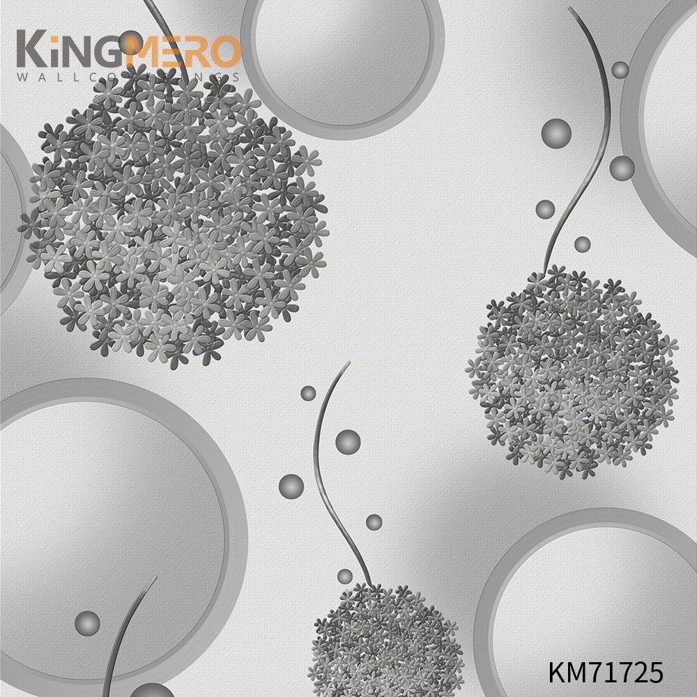 KINGMERO designer wallpapers for bedrooms Manufacturer Flowers Bronzing Pastoral Home Wall 0.53*9.5M(±5%) PVC Wallpaper SKU:KM71725