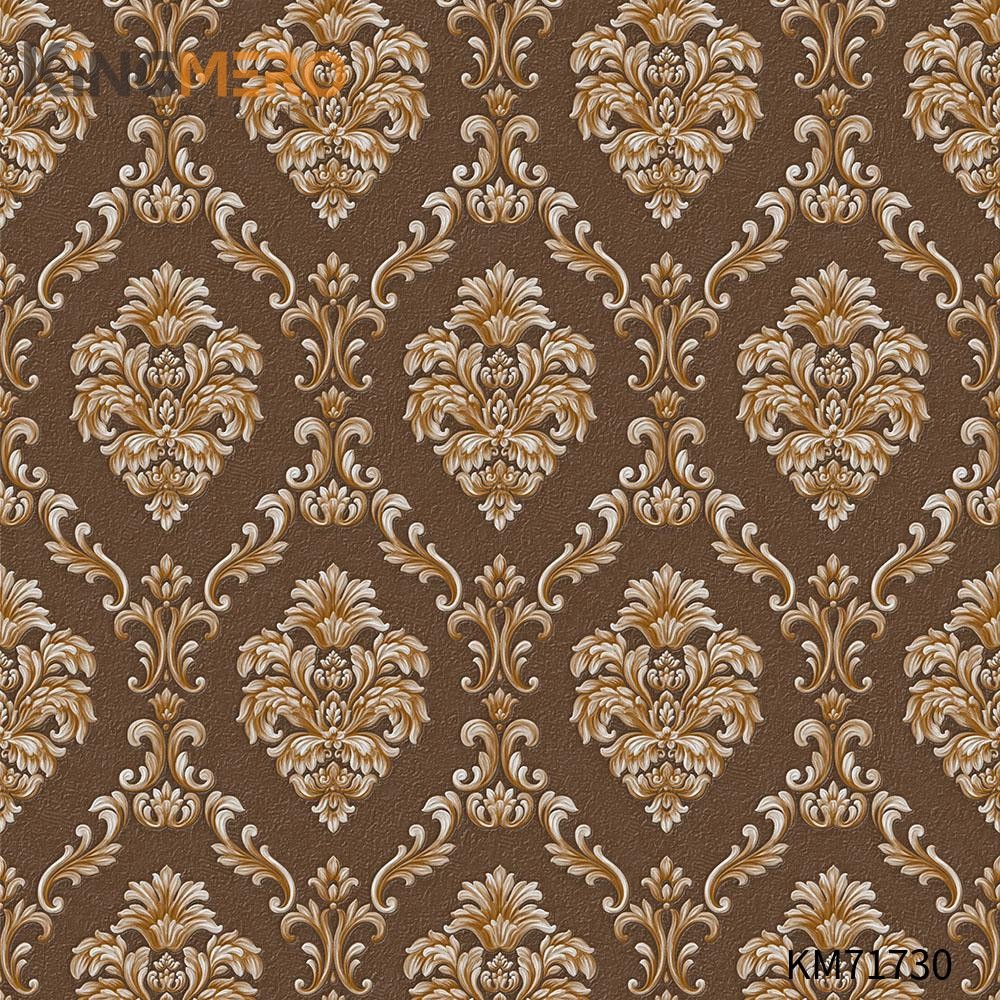 KINGMERO house wall wallpaper Manufacturer Flowers Bronzing Pastoral Home Wall 0.53*9.5M(±5%) PVC Wallpaper SKU:KM71730