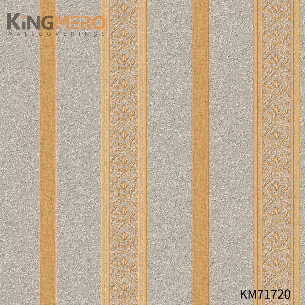 KINGMERO Manufacturer Bronzing Pastoral Home Wall 0.53*9.5M(±5%) embossed wallpaper border Flowers PVC Wallpaper SKU:KM71720