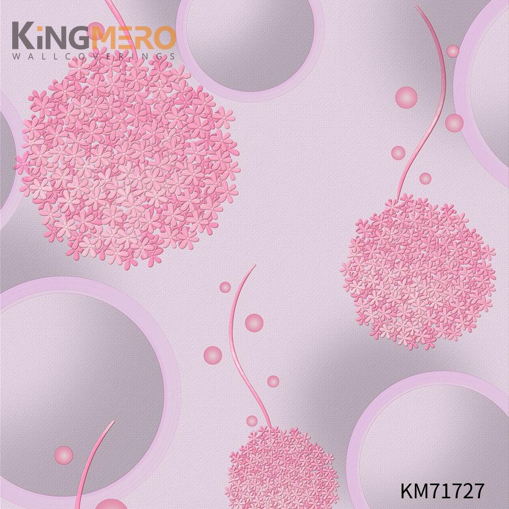 KINGMERO wallpaper retail stores Manufacturer Flowers Bronzing Pastoral Home Wall 0.53*9.5M(±5%) PVC Wallpaper SKU:KM71727
