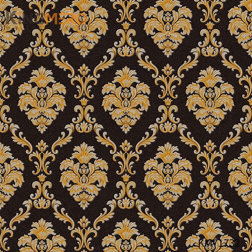 KINGMERO wallpaper for your room Manufacturer Flowers Bronzing Pastoral Home Wall 0.53*9.5M(±5%) PVC Wallpaper SKU:KM71732