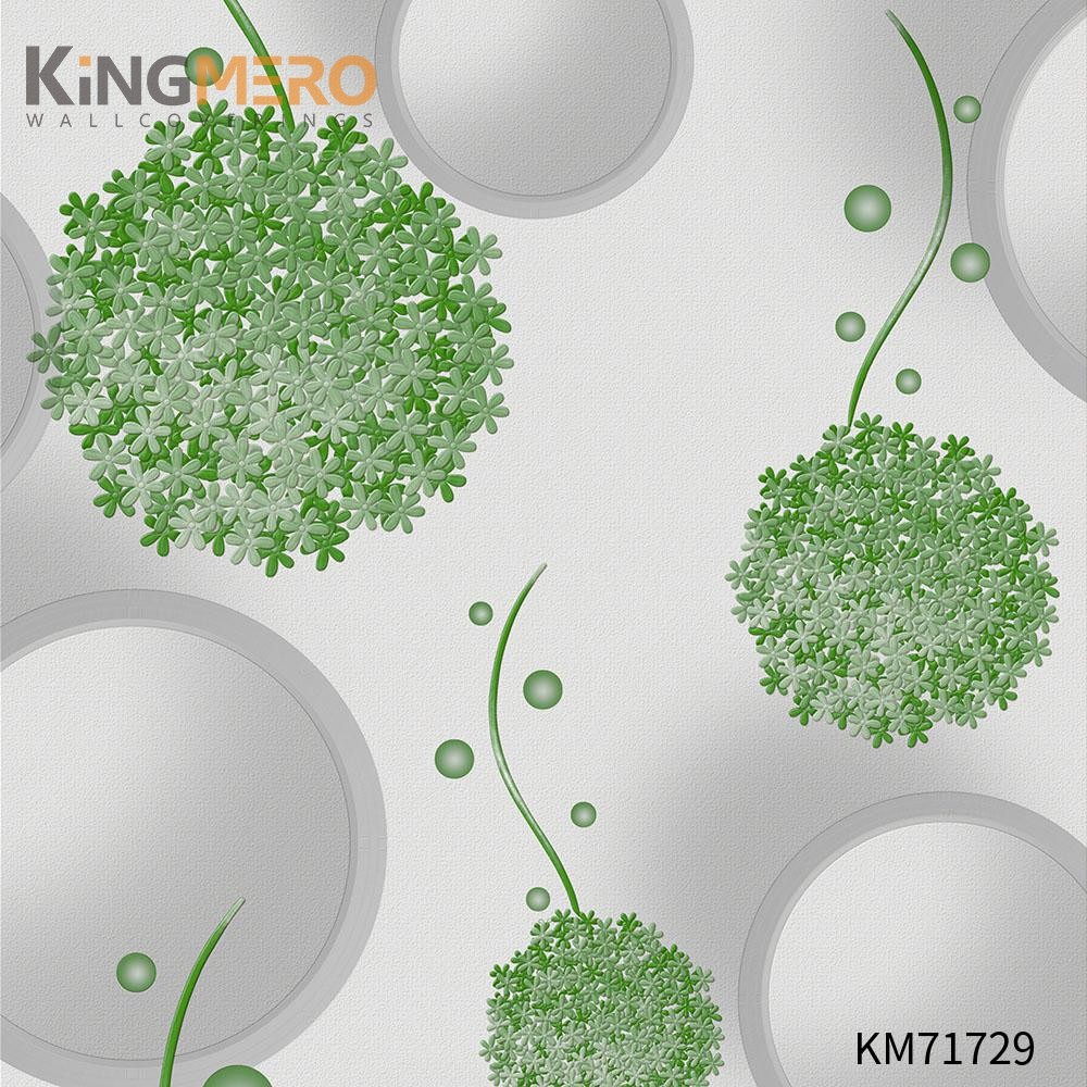 KINGMERO wallpapers for rooms designs Manufacturer Flowers Bronzing Pastoral Home Wall 0.53*9.5M(±5%) PVC Wallpaper SKU:KM71729