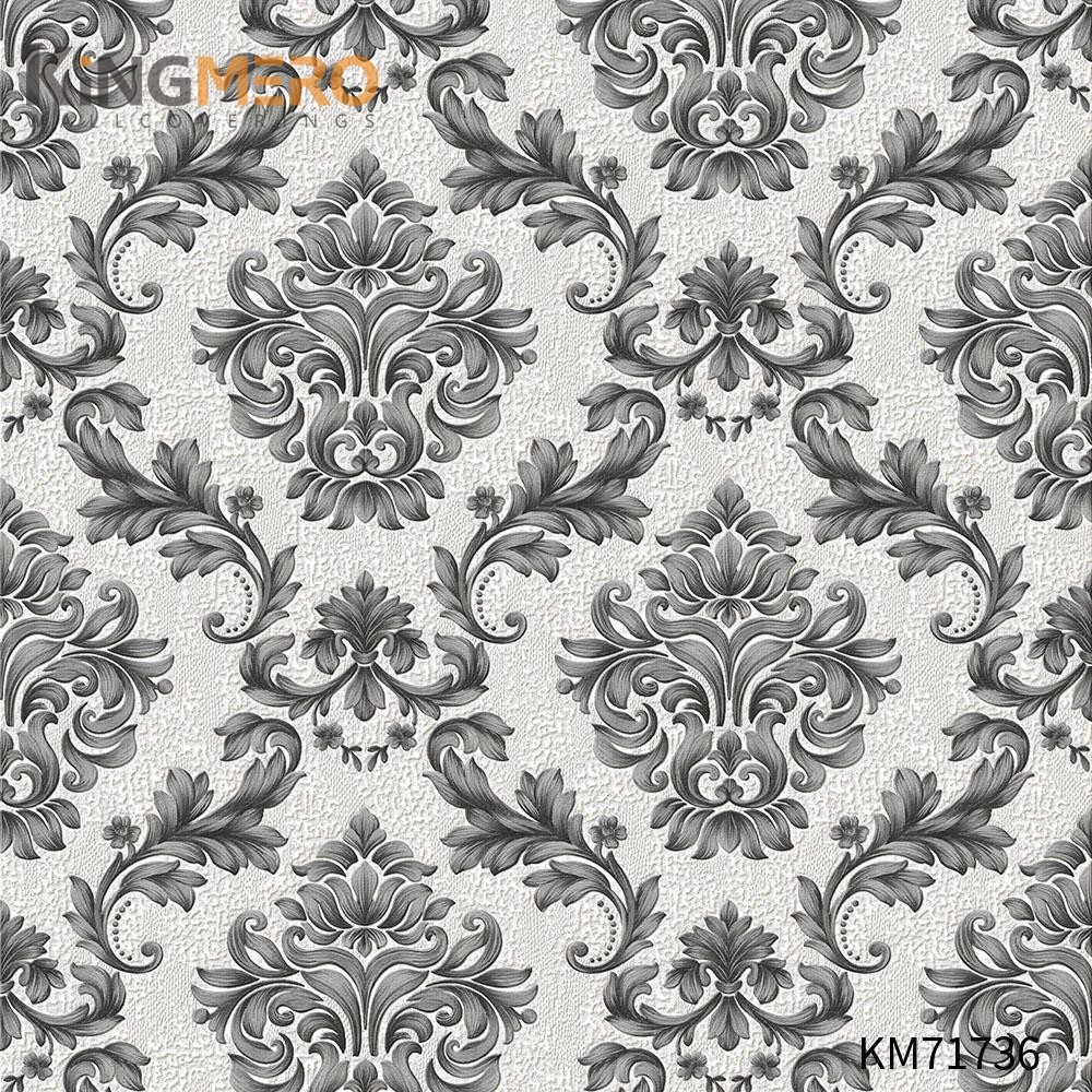 KINGMERO home decor wallpaper online Manufacturer Flowers Bronzing Pastoral Home Wall 0.53*9.5M(±5%) PVC Wallpaper SKU:KM71736
