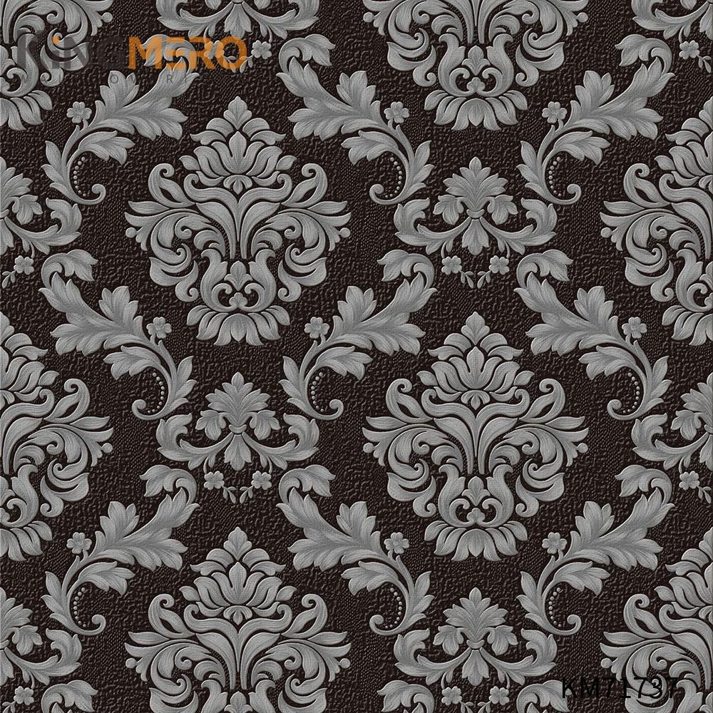 KINGMERO home wallpaper collection Manufacturer Flowers Bronzing Pastoral Home Wall 0.53*9.5M(±5%) PVC Wallpaper SKU:KM71737