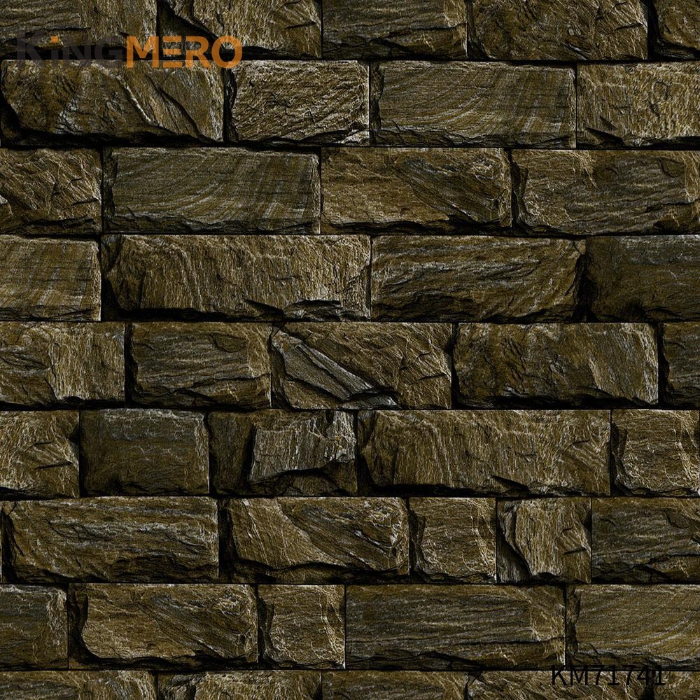 KINGMERO wallpaper decoration design Manufacturer Flowers Bronzing Pastoral Home Wall 0.53*9.5M(±5%) PVC Wallpaper SKU:KM71741