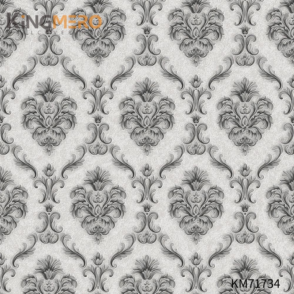 KINGMERO where to shop for wallpaper Manufacturer Flowers Bronzing Pastoral Home Wall 0.53*9.5M(±5%) PVC Wallpaper SKU:KM71734
