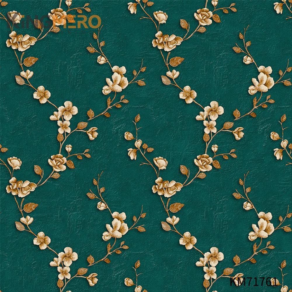 KINGMERO wallpaper changer Manufacturer Flowers Bronzing Pastoral Home Wall 0.53*9.5M(±5%) PVC Wallpaper SKU:KM71761