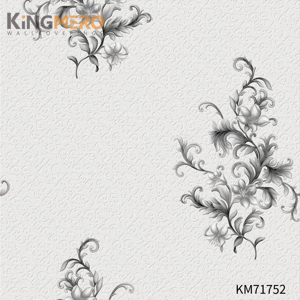 KINGMERO black wallpaper decor Manufacturer Flowers Bronzing Pastoral Home Wall 0.53*9.5M(±5%) PVC Wallpaper SKU:KM71752