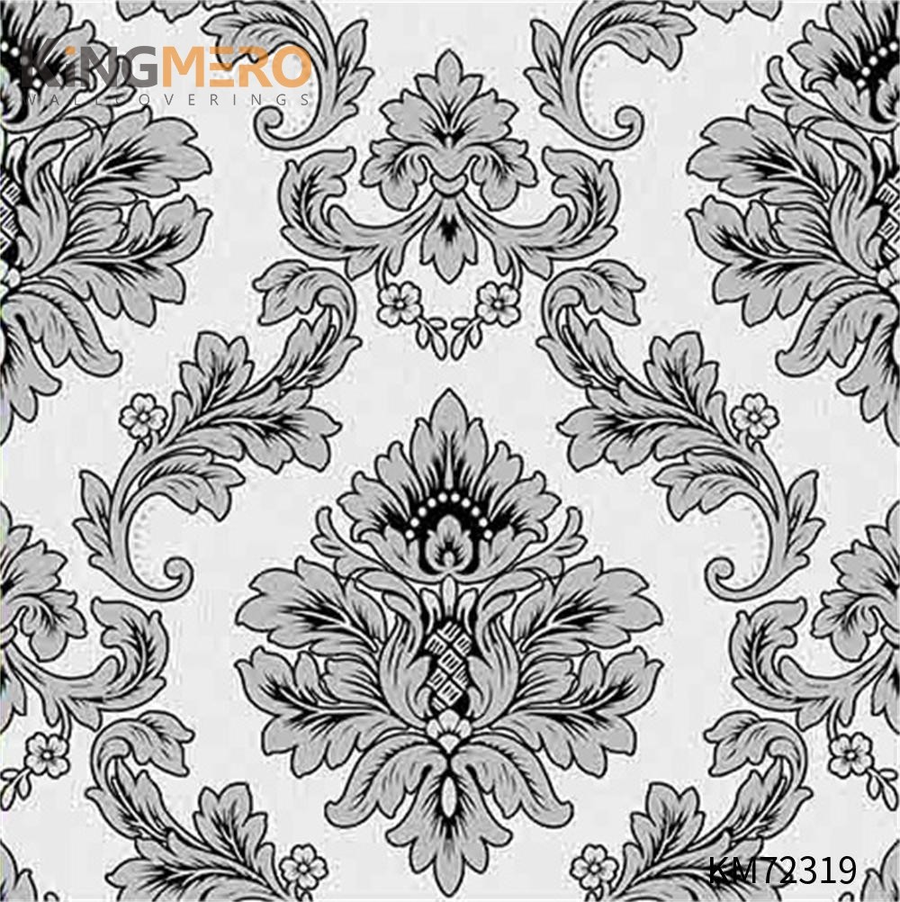 KINGMERO PVC Affordable Flowers Deep Embossed European modern wallpaper designs 0.53*9.5M(±5%) Household Wallpaper SKU:KM72319
