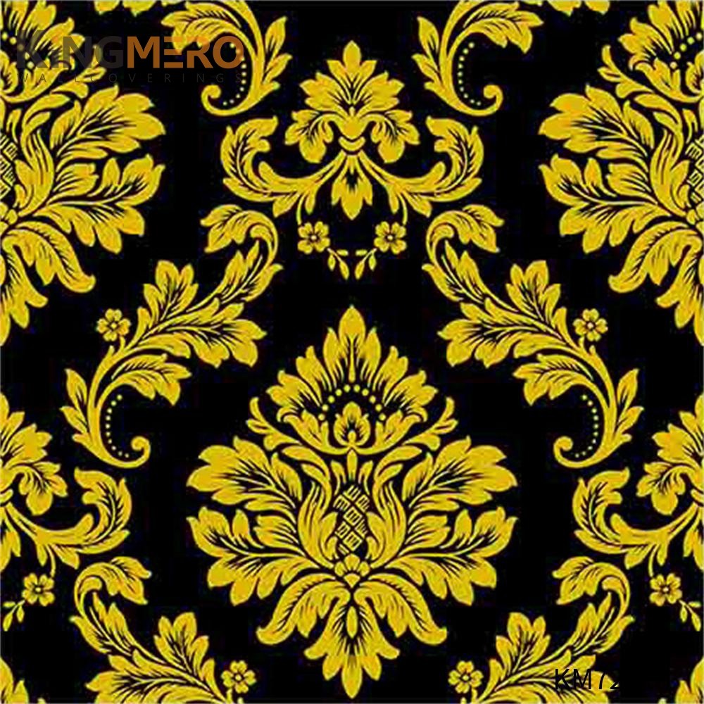 KINGMERO PVC Affordable Flowers Deep Embossed wallpaper for the home Household 0.53*9.5M(±5%) European Wallpaper SKU:KM72318