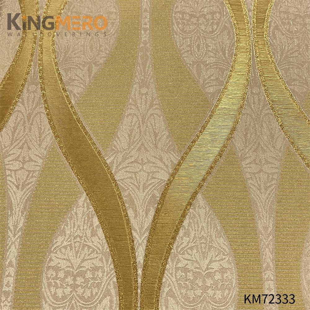 KINGMERO PVC European Flowers Deep Embossed Affordable Household 0.53*9.5M(±5%) store wallpaper Wallpaper SKU:KM72333