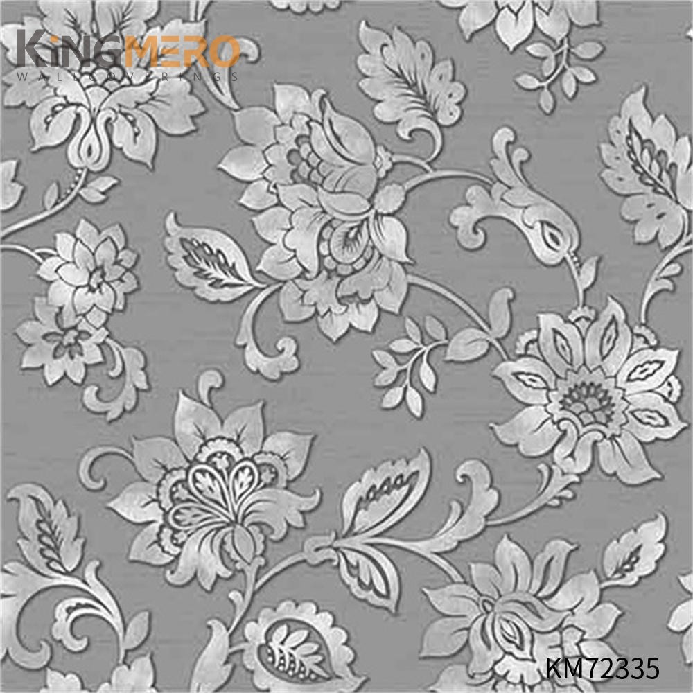 KINGMERO PVC Affordable Flowers European Deep Embossed Household 0.53*9.5M(±5%) red and black wallpaper for walls Wallpaper SKU:KM72335
