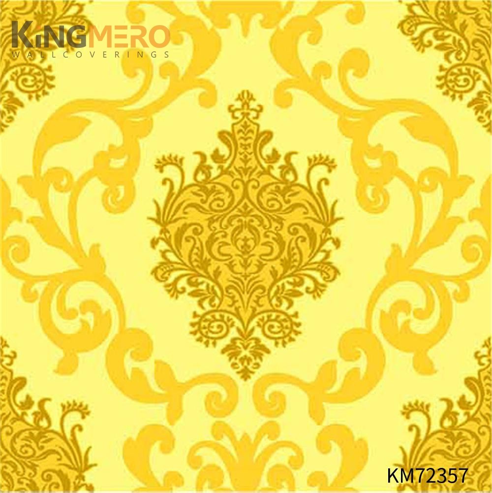 KINGMERO Deep Embossed European Household 0.53*9.5M(±5%) design of wallpaper for wall Flowers Affordable PVC Wallpaper SKU:KM72357