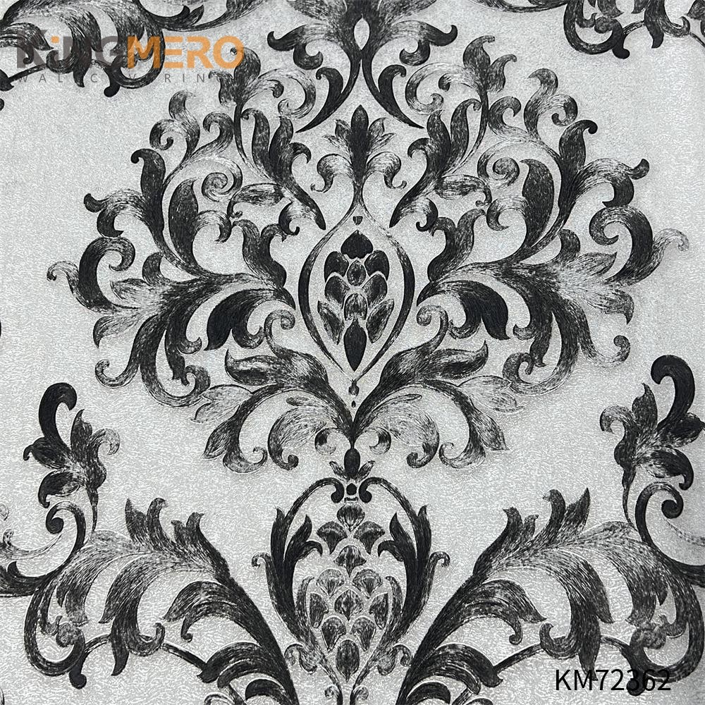 KINGMERO design for wallpaper for wall Affordable Flowers Deep Embossed European Household 0.53*9.5M(±5%) PVC Wallpaper SKU:KM72362