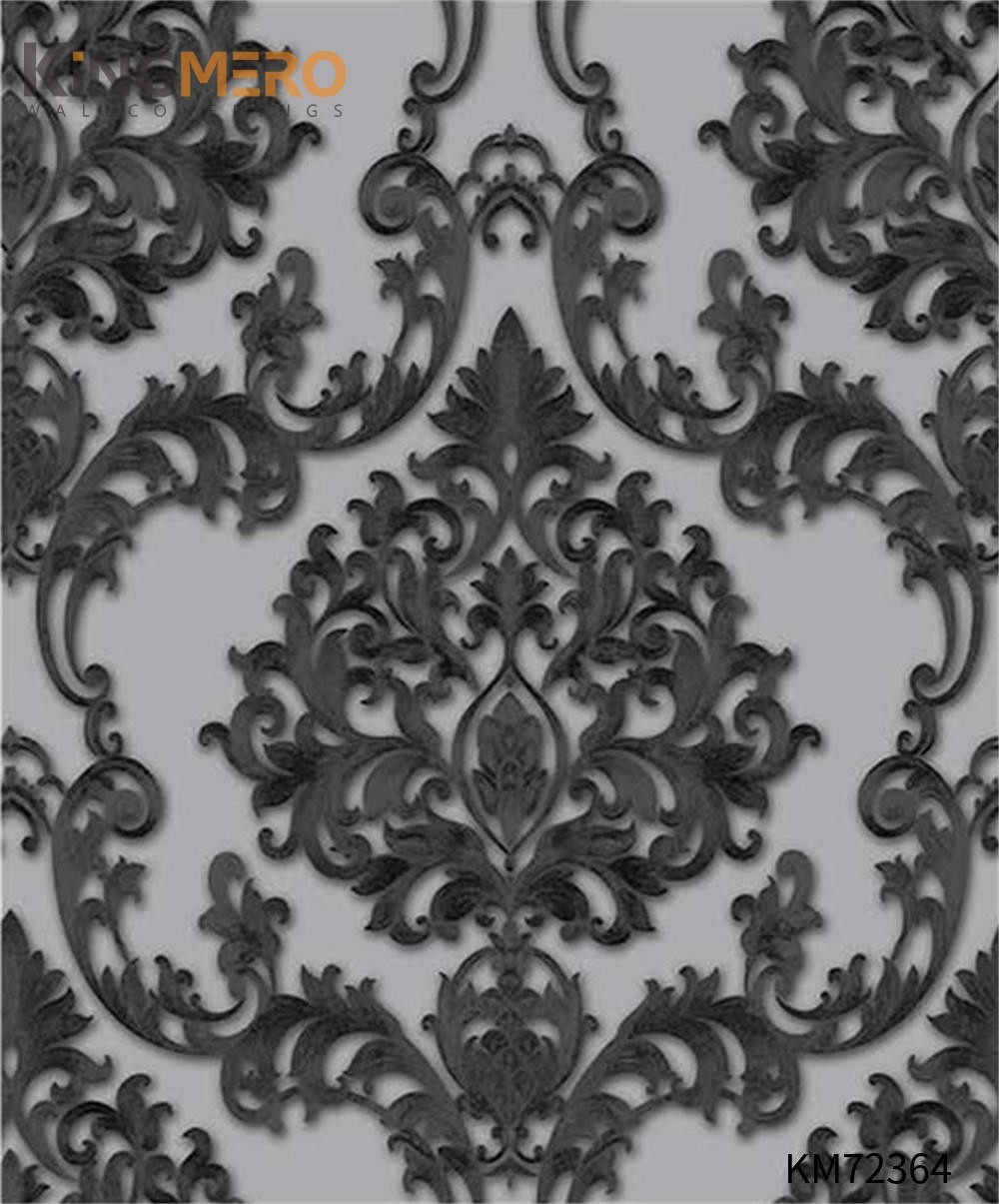 KINGMERO temporary walls for sale Affordable Flowers Deep Embossed European Household 0.53*9.5M(±5%) PVC Wallpaper SKU:KM72364