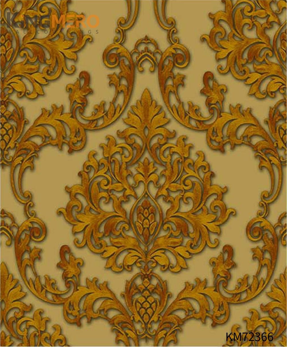 KINGMERO beautiful wallpapers Affordable Flowers Deep Embossed European Household 0.53*9.5M(±5%) PVC Wallpaper SKU:KM72366