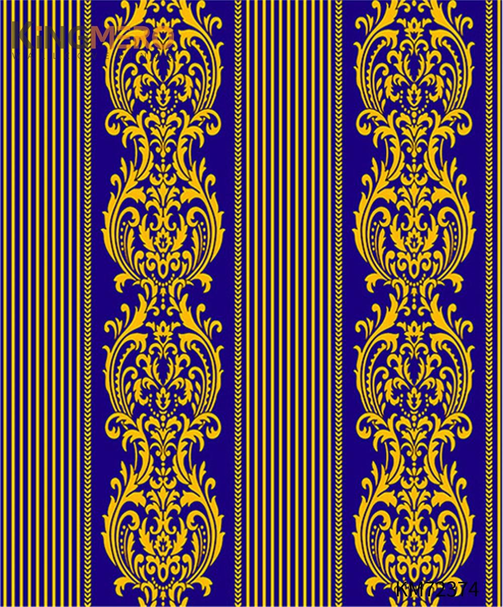 KINGMERO black wallpaper designs for walls Affordable Flowers Deep Embossed European Household 0.53*9.5M(±5%) PVC Wallpaper SKU:KM72374