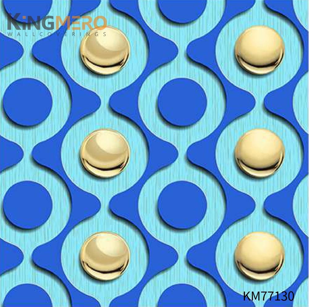 KINGMERO PVC Exporter kids wallpaper Deep Embossed Modern Children Room 0.53*9.5M(±5%) Geometric Wallpaper SKU:KM77130