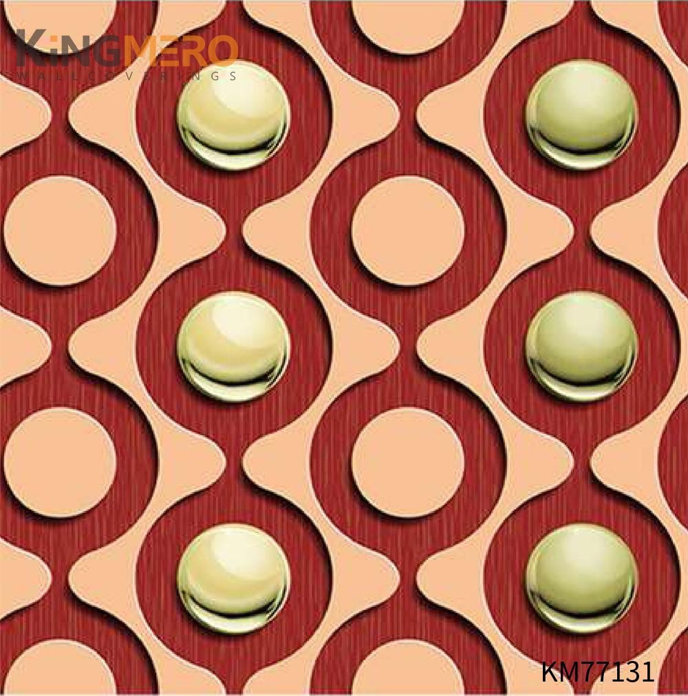 KINGMERO PVC Exporter Geometric kitchen wallpaper Modern Children Room 0.53*9.5M(±5%) Deep Embossed Wallpaper SKU:KM77131