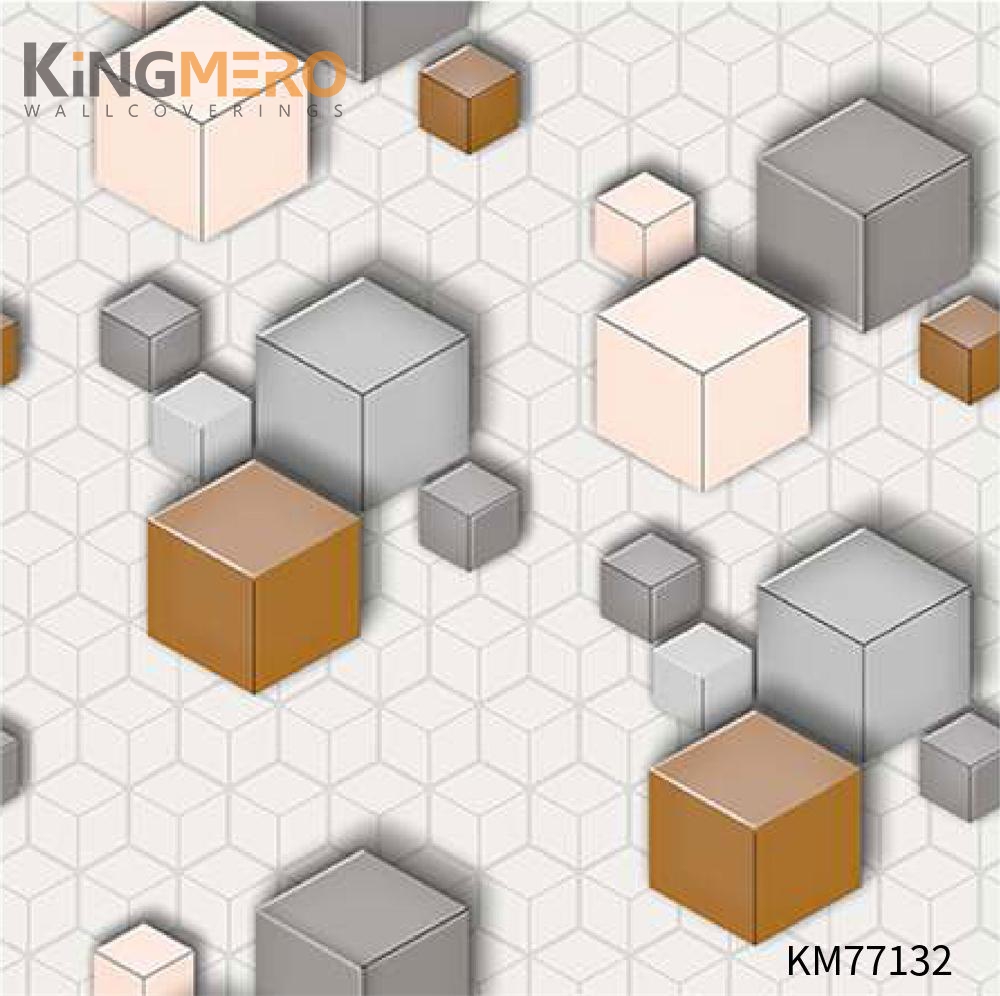 KINGMERO PVC Exporter Geometric Deep Embossed bedroom wallpaper Children Room 0.53*9.5M(±5%) Modern Wallpaper SKU:KM77132