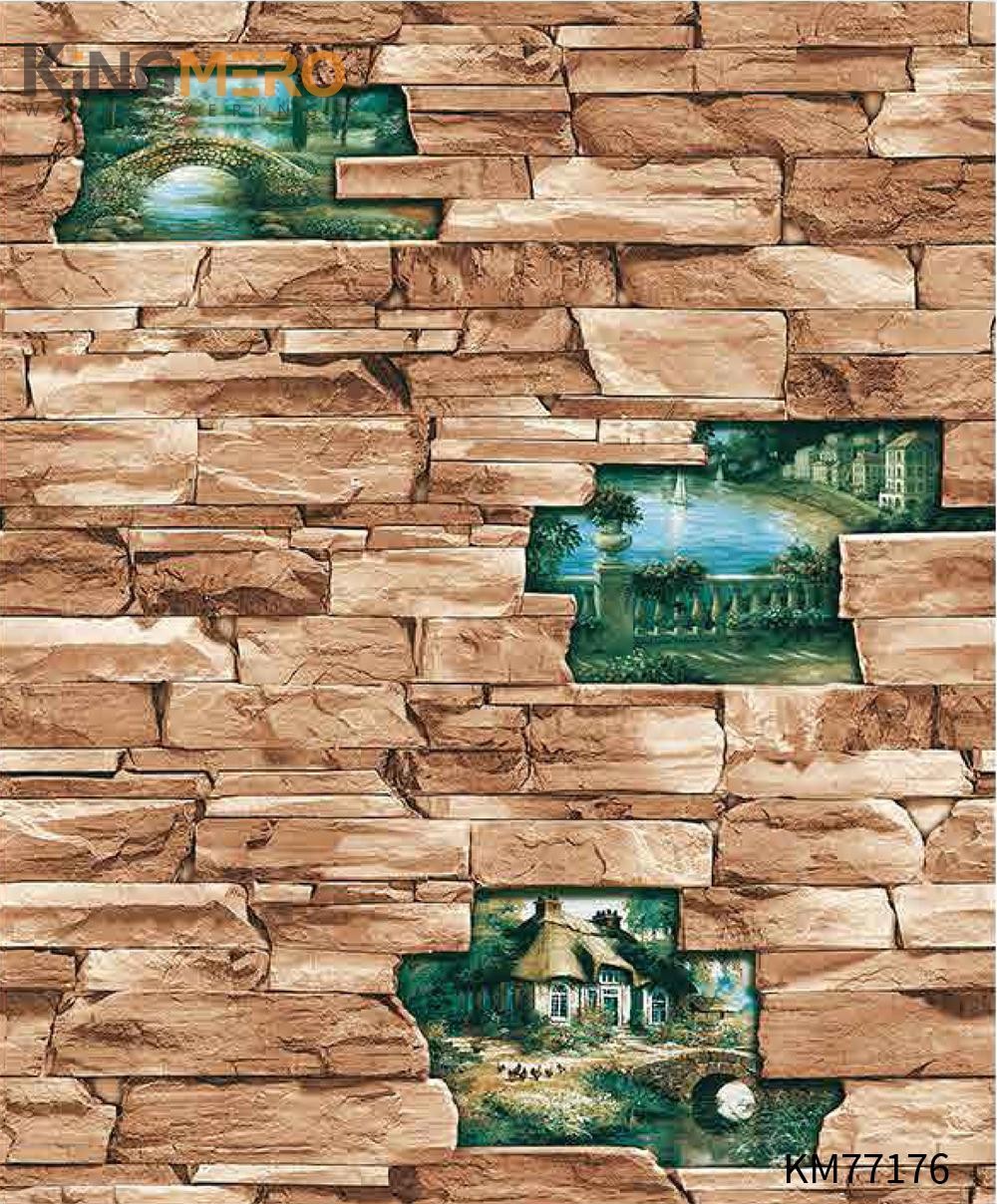 KINGMERO wallpaper at home Exporter Geometric Deep Embossed Modern Children Room 0.53*9.5M(±5%) PVC Wallpaper SKU:KM77176