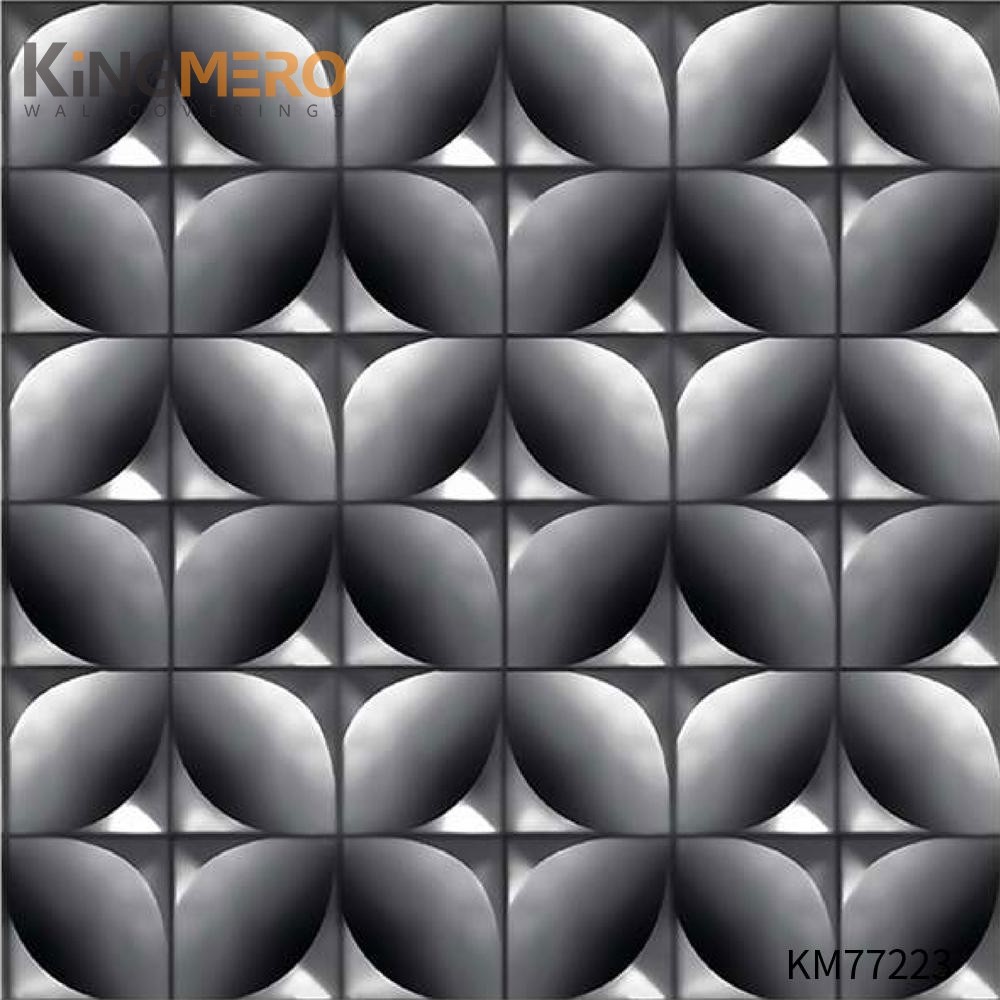 KINGMERO the house wallpaper Exporter Geometric Deep Embossed Modern Children Room 0.53*9.5M(±5%) PVC Wallpaper SKU:KM77223