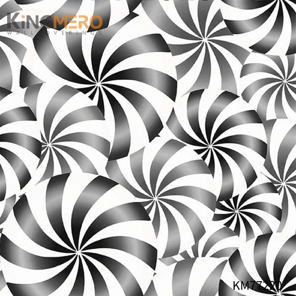 KINGMERO shop online wallpaper Exporter Geometric Deep Embossed Modern Children Room 0.53*9.5M(±5%) PVC Wallpaper SKU:KM77220