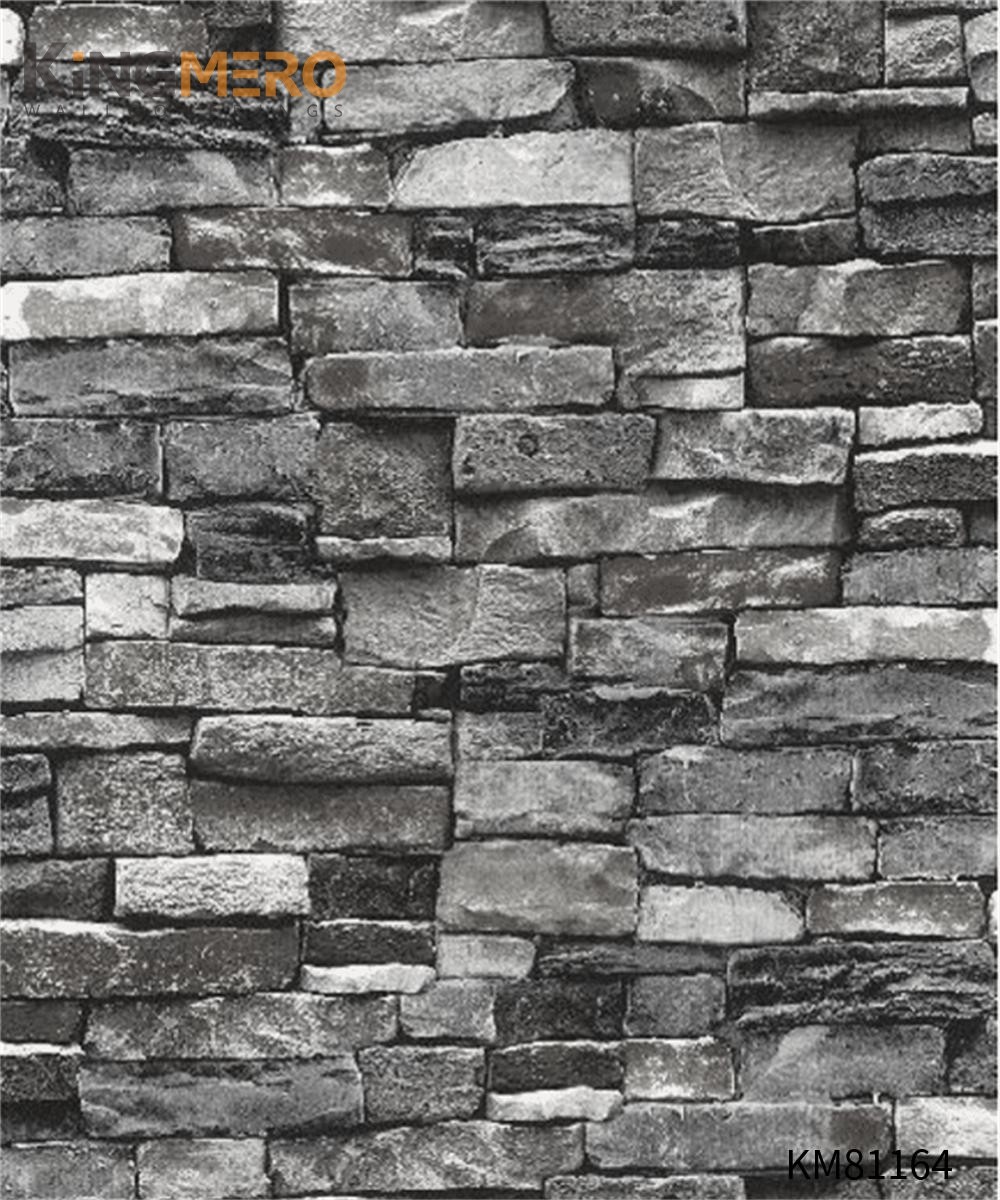 KINGMERO PVC Affordable Brick Flocking Chinese Style 0.53*9.5M(±5%) Children Room the wallpaper company Wallpaper SKU:KM81164