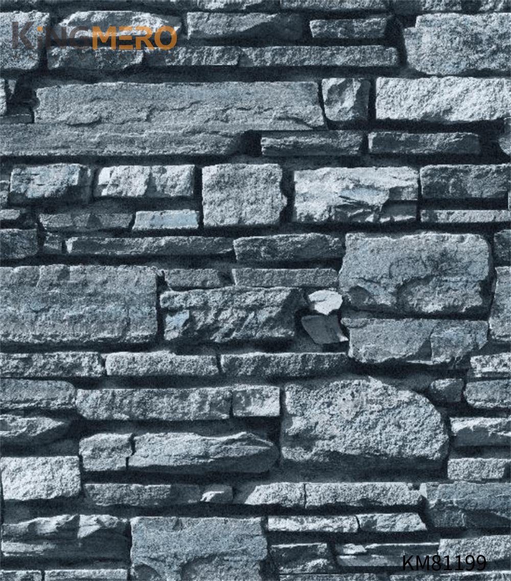 KINGMERO Affordable Brick PVC Flocking Chinese Style Children Room 0.53*9.5M(±5%) wallpaper border samples Wallpaper SKU:KM81199