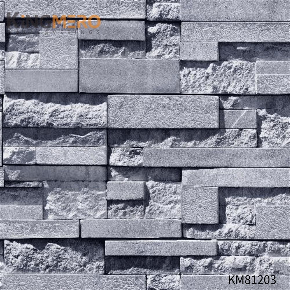 KINGMERO house decoration wallpaper Affordable Brick Flocking Chinese Style Children Room 0.53*9.5M(±5%) PVC Wallpaper SKU:KM81203
