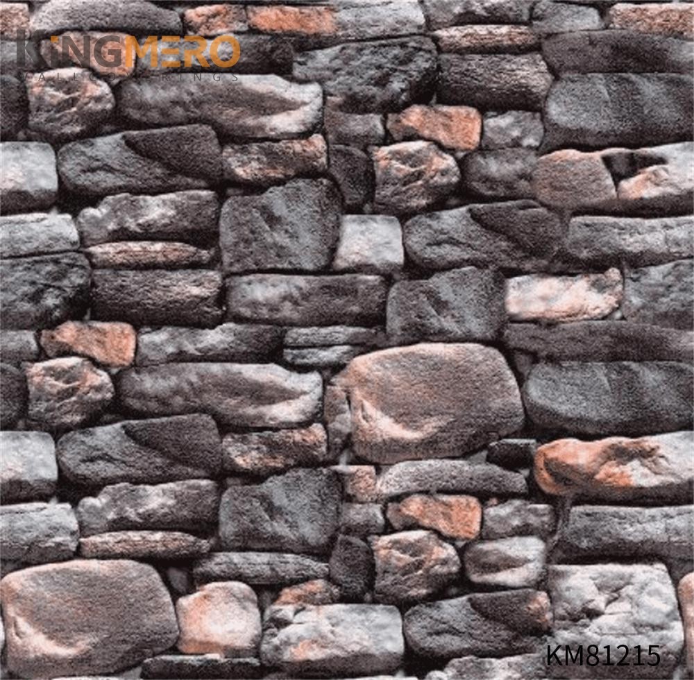 KINGMERO high quality wallpaper for home Affordable Brick Flocking Chinese Style Children Room 0.53*9.5M(±5%) PVC Wallpaper SKU:KM81215