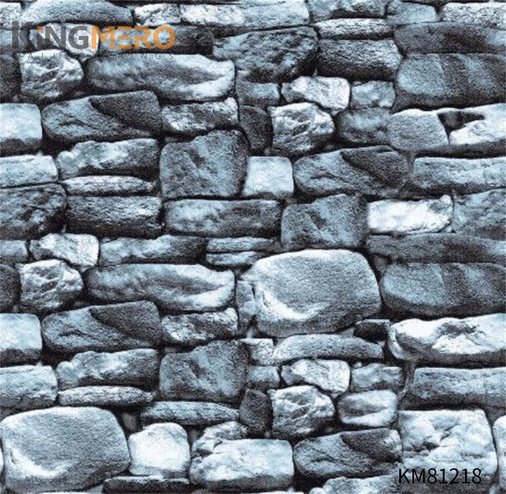 KINGMERO animated wallpaper Affordable Brick Flocking Chinese Style Children Room 0.53*9.5M(±5%) PVC Wallpaper SKU:KM81218