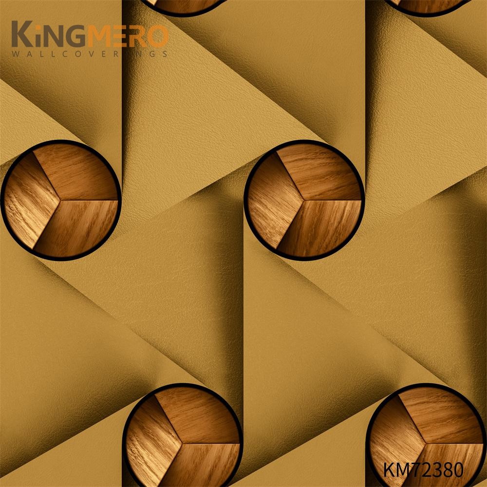 KINGMERO bedroom wallpaper Exporter Geometric Bronzing European Photo studio 0.53*9.5M(±5%) PVC Wallpaper SKU:KM72380