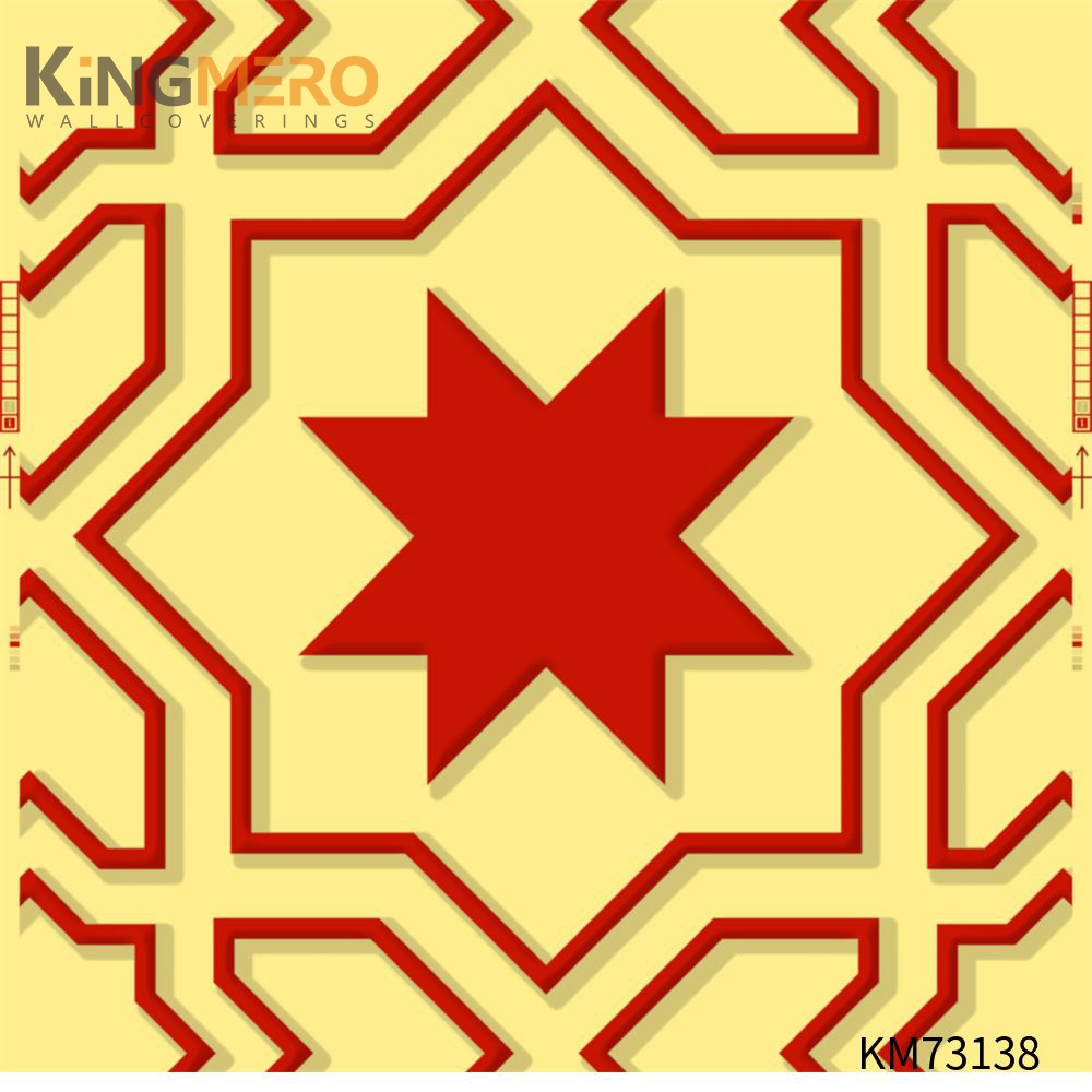 KINGMERO PVC Exporter 0.53*9.5M(±5%) Bronzing European Photo studio Geometric wallpaper for bedroom walls Wallpaper SKU:KM73138