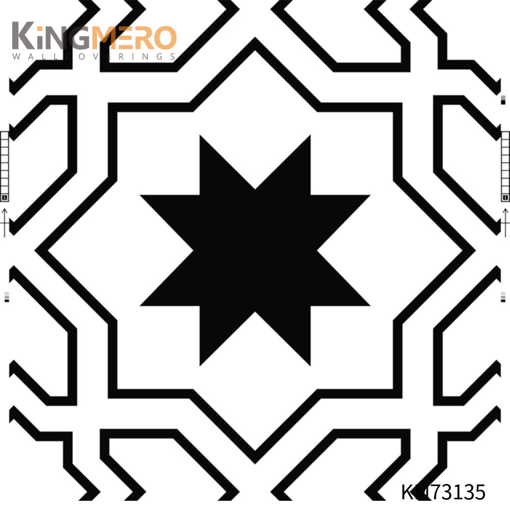 KINGMERO PVC Exporter Geometric Bronzing European Photo studio wallcoverings 0.53*9.5M(±5%) Wallpaper SKU:KM73135