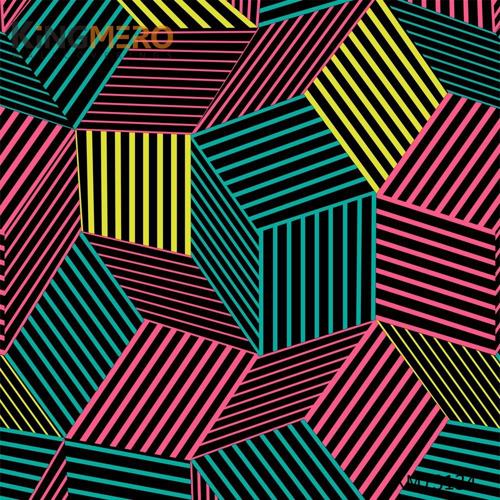 KINGMERO PVC Exporter Geometric Bronzing European modern wallpaper designs 0.53*9.5M(±5%) Photo studio Wallpaper SKU:KM73134