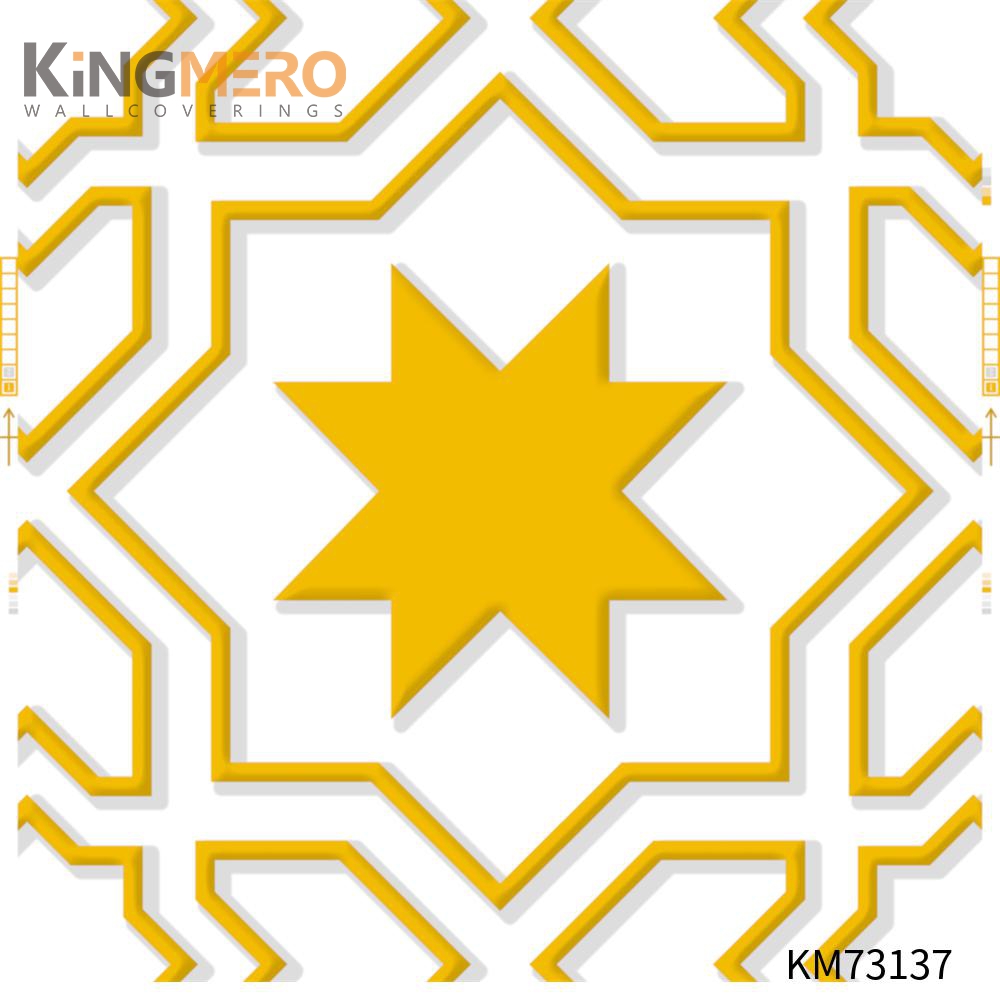 KINGMERO PVC 0.53*9.5M(±5%) Geometric Bronzing European Photo studio Exporter wallpaper for bedroom Wallpaper SKU:KM73137
