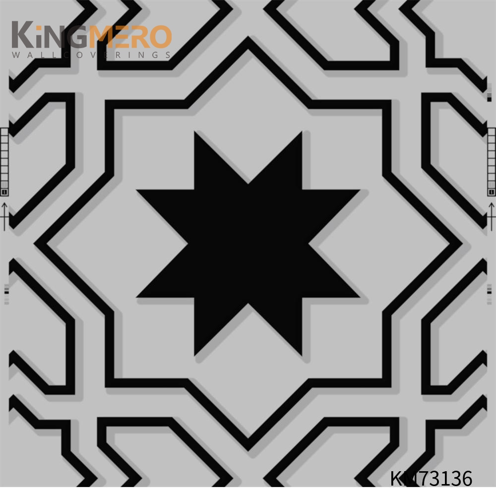 KINGMERO 0.53*9.5M(±5%) Exporter Geometric Bronzing European Photo studio PVC wallpaper online store Wallpaper SKU:KM73136