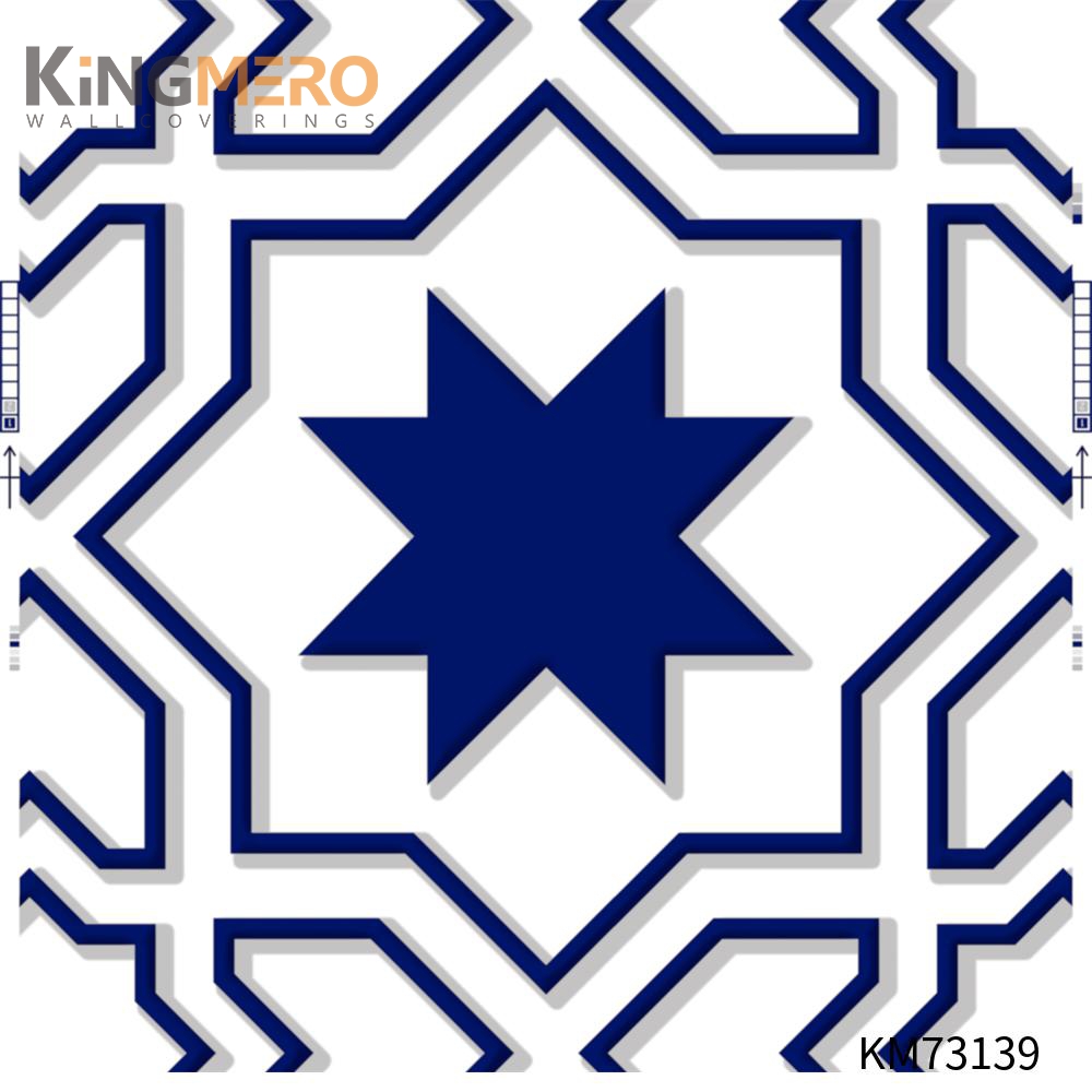 KINGMERO PVC Exporter Geometric 0.53*9.5M(±5%) European Photo studio Bronzing online wallpaper store Wallpaper SKU:KM73139