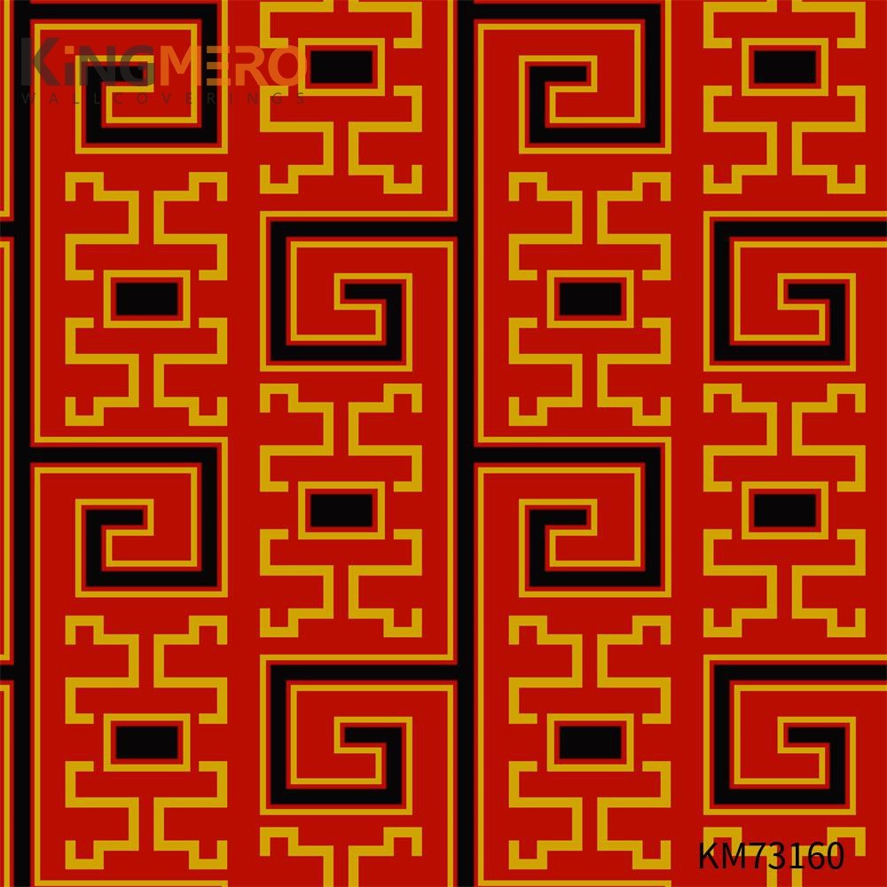 KINGMERO Exporter PVC Geometric 0.53*9.5M(±5%) wallpaper border store Photo studio Bronzing European Wallpaper SKU:KM73160