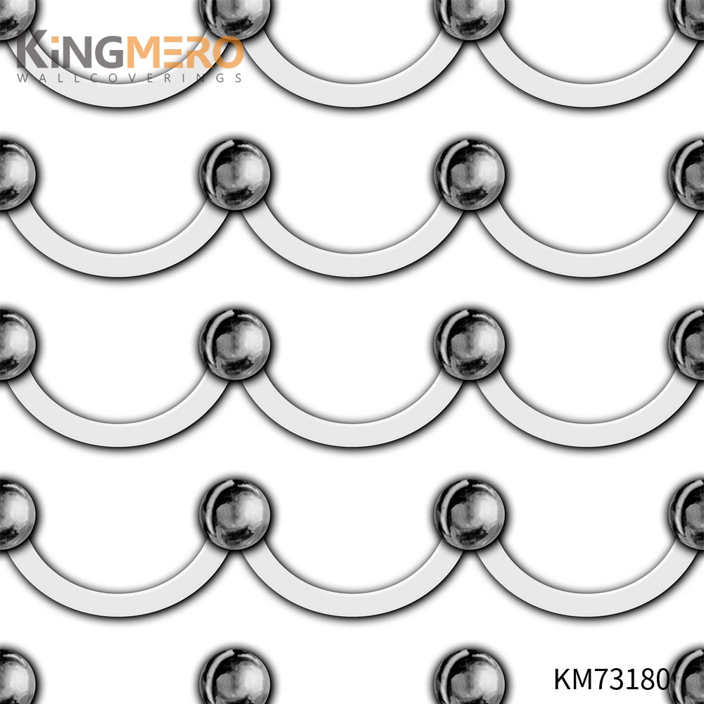 KINGMERO wallpaper unique designs Exporter Geometric Bronzing European Photo studio 0.53*9.5M(±5%) PVC Wallpaper SKU:KM73180