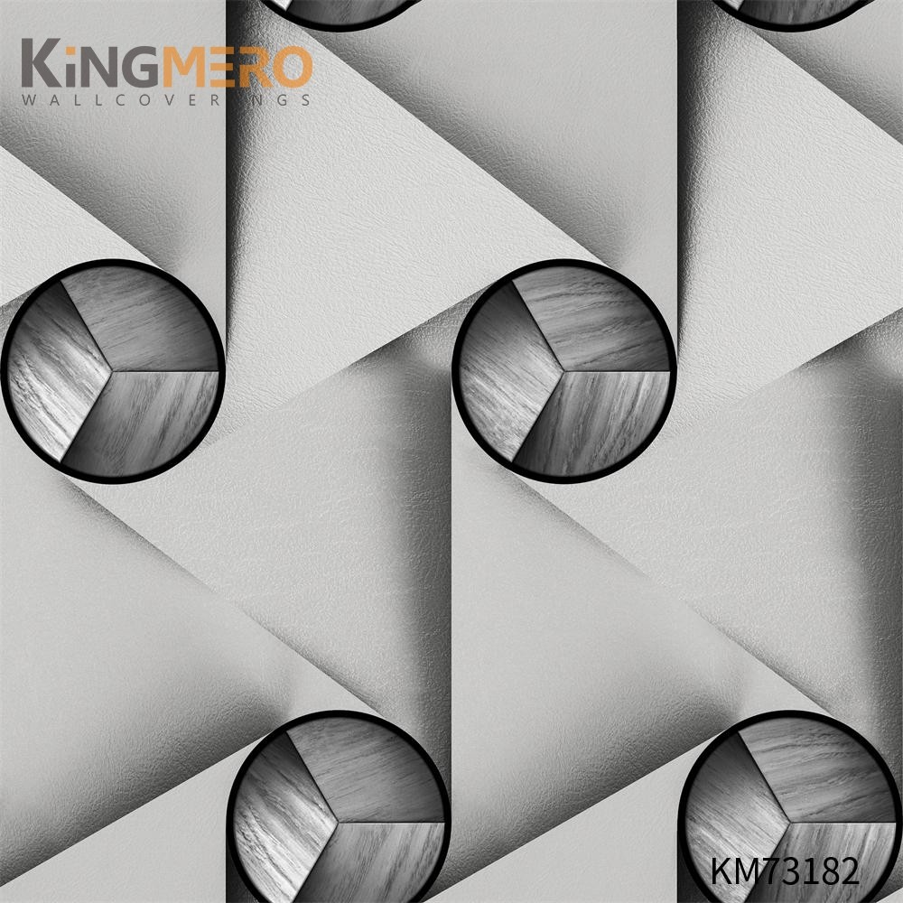 KINGMERO bedroom wallpaper online Exporter Geometric Bronzing European Photo studio 0.53*9.5M(±5%) PVC Wallpaper SKU:KM73182