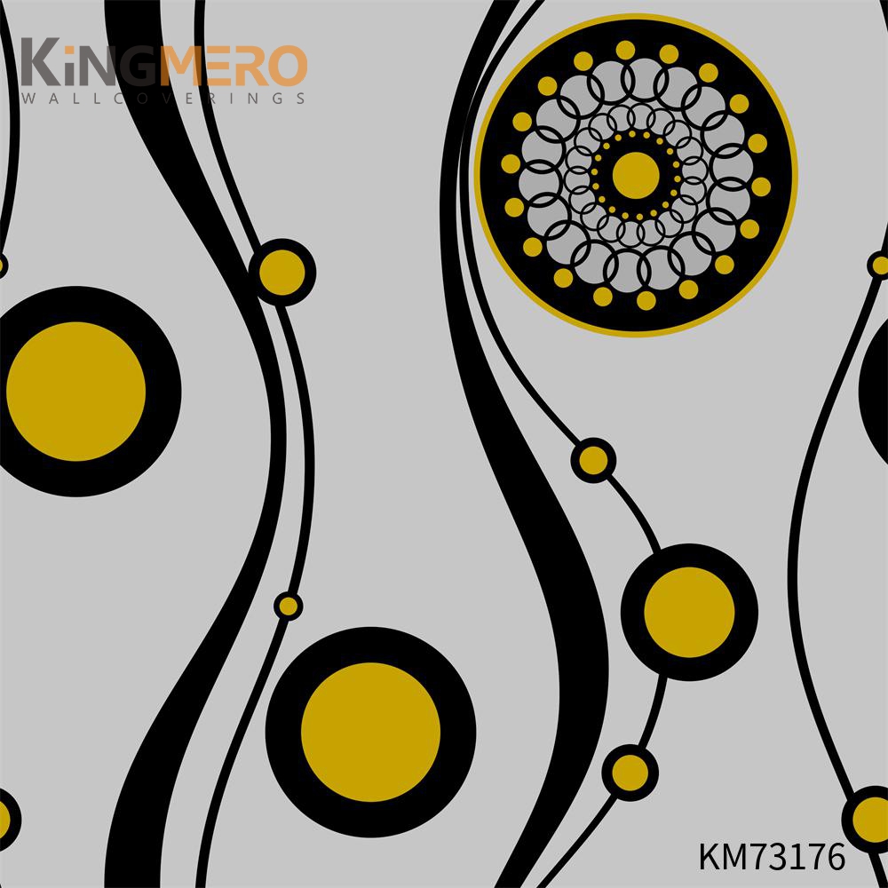 KINGMERO Exporter Geometric PVC Bronzing European Photo studio 0.53*9.5M(±5%) wholesale wallpaper Wallpaper SKU:KM73176