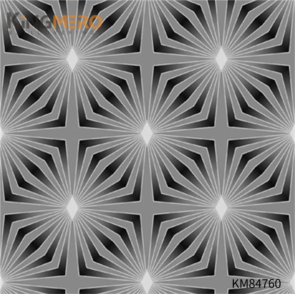 KINGMERO house wallpaper Top G Geometric Deep Embossed European Household 0.53*9.5M(±5%) PVC Wallpaper SKU:KM84760